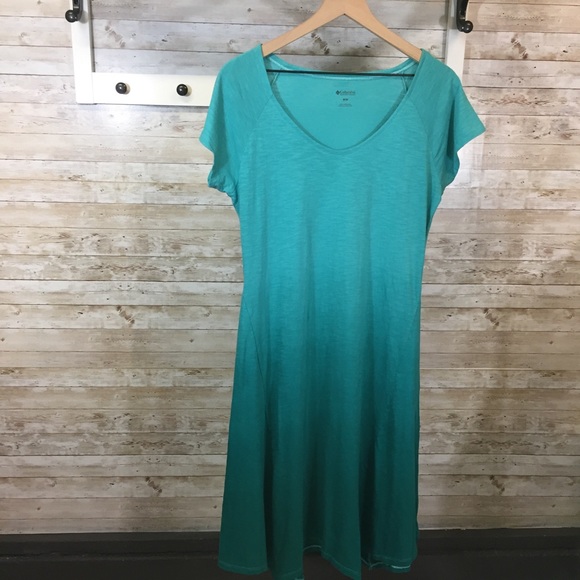 Columbia Dresses & Skirts - Columbia teal dress sporty fit & flare athleisure